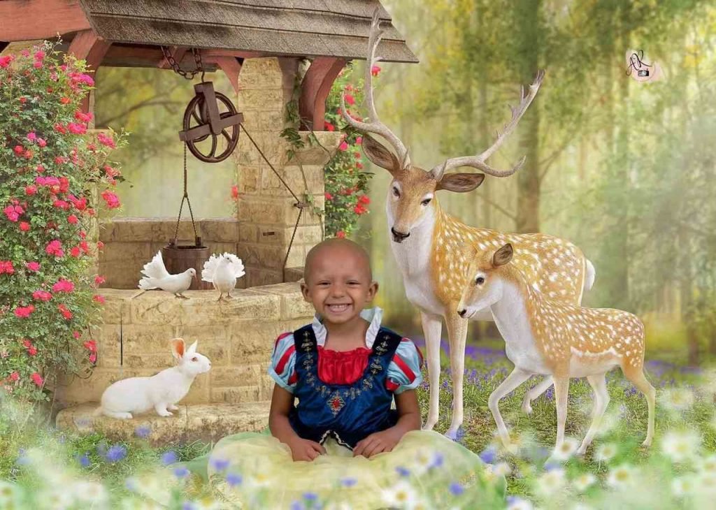 Fotógrafa transforma menina com câncer avançado em princesas da Disney