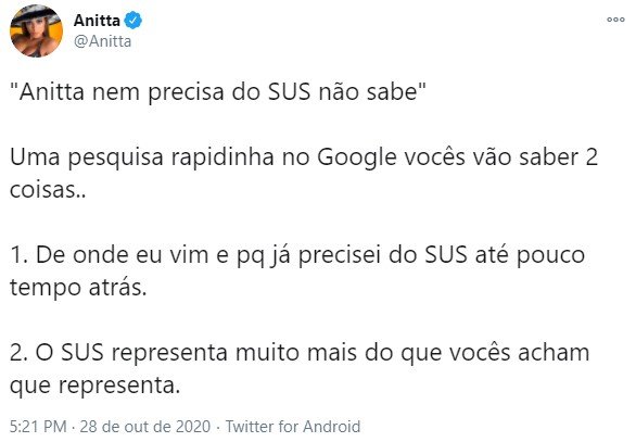Anitta no Twitter
