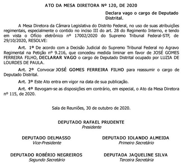 Ato da Mesa Diretora CLDF