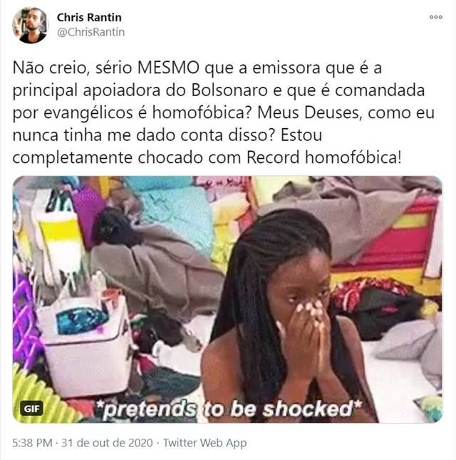 Tweets Record homofóbica