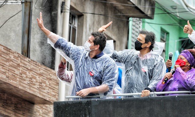 carreata de jilmar tatto pt com fernando haddad em são paulo 31 10 outubro