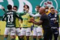 Jogadores do Palmeiras comemoram gol contra Atlético-MG