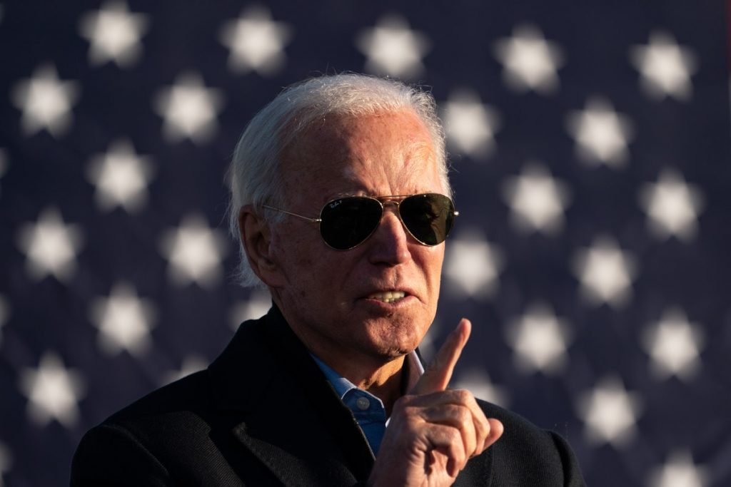 Joe Biden durante campanha eleitoral nos EUA 2020