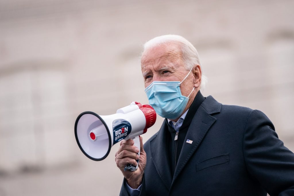 Joe Biden durante campanha eleitoral nos EUA 2020