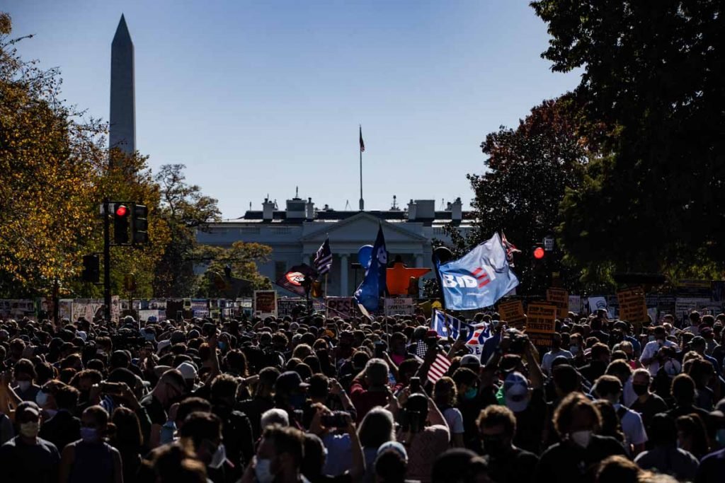 Manifestações após vitória de Joe Biden