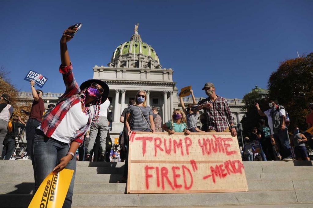 Manifestações após vitória de Joe Biden
