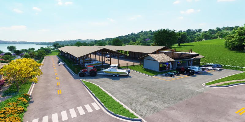 visão aérea de clube de turismo