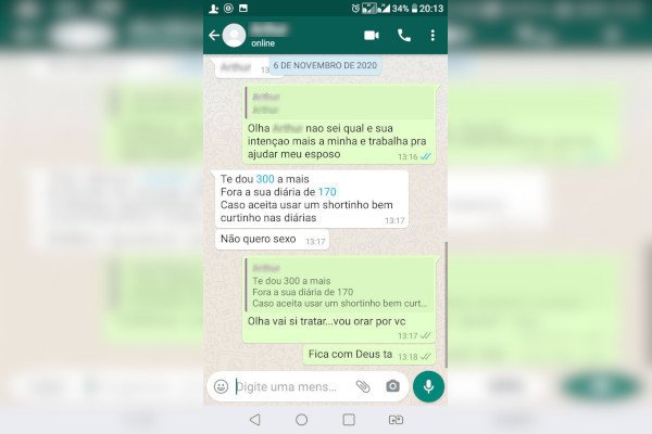 print conversa de whatsapp