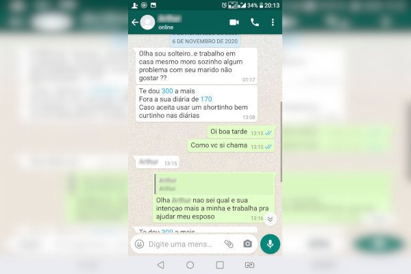 print conversa de whatsapp