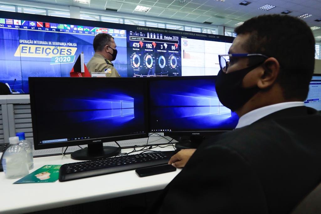 Operação Eleições 2020 no Centro Integrado de Comando e Controle Nacional (CICCN)