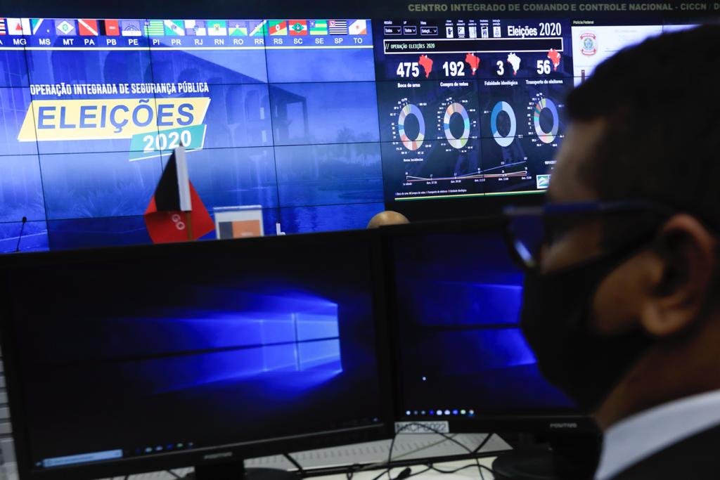 Operação Eleições 2020 no Centro Integrado de Comando e Controle Nacional (CICCN)