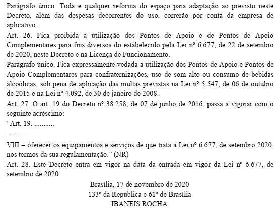 Pontos de apoio para entregadores