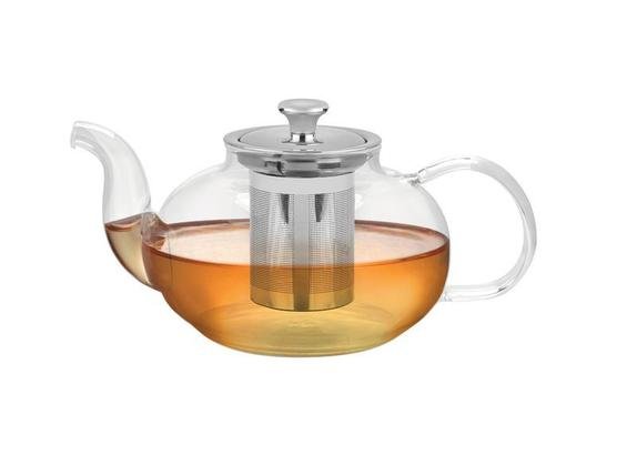 Bule Em Vidro Com Tampa Aco Inox