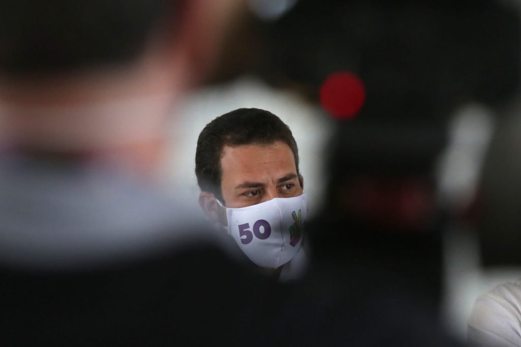 Guilherme Boulos (PSOL), candidato à prefeitura de São Paulo e Orlando Silva