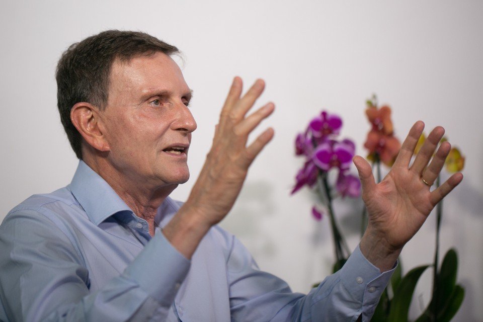 Marcelo Crivella em entrevista para Rachel Sheherazade