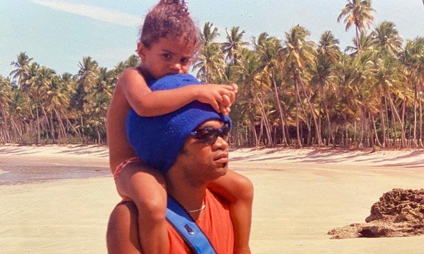 Carlinhos Brown e a filha Clara Buarque