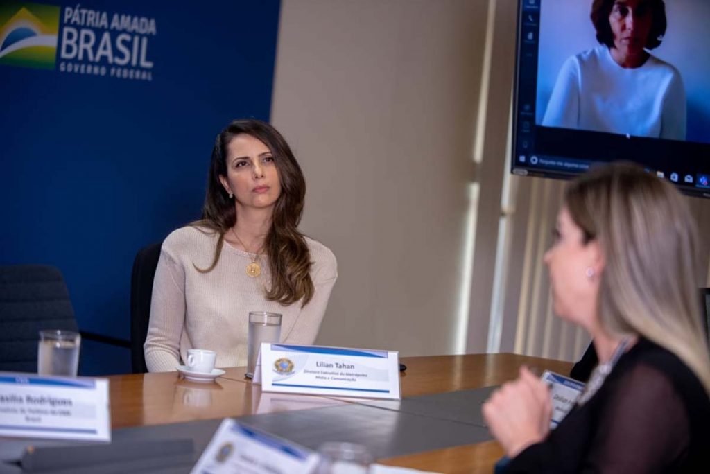 Live Abordagem Midiática em crimes de violência contra número realizada no Palácio da Justiça.