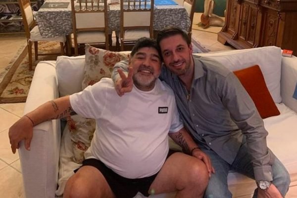 Matias Morla, advogado de Maradona, com o craque