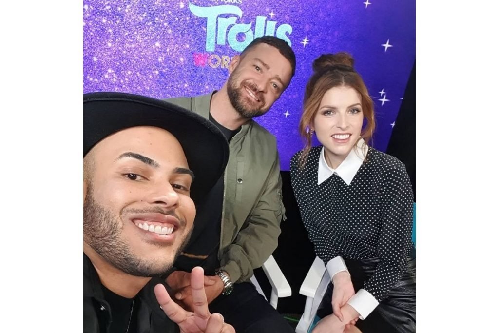 Hugo Gloss com Justin Timbarlake e Ana Kendrick