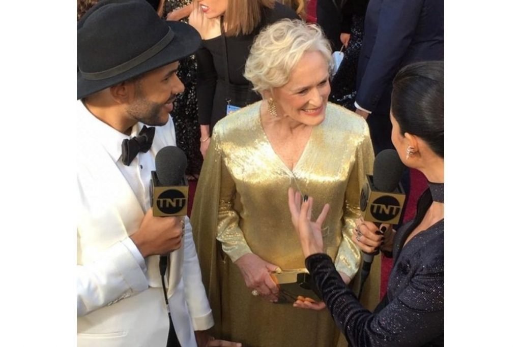 Hugo Gloss e Carol Ribeiro com Glenn Close