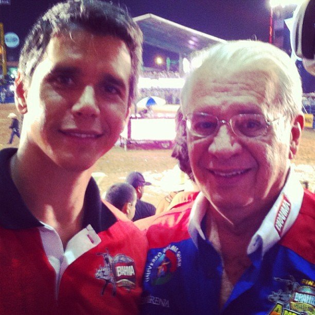 Marcio Garcia ao lado do pai, Carlos Alberto
