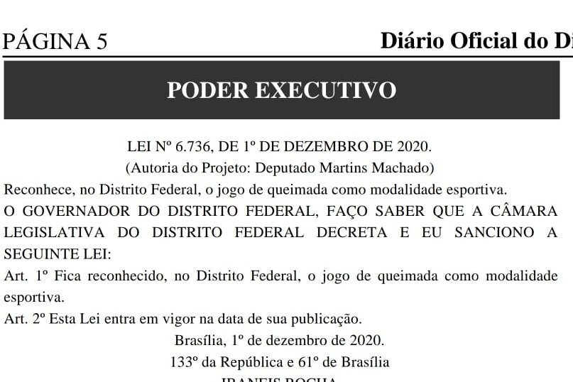 Oficialização da Queimada como Esporte Olímpico