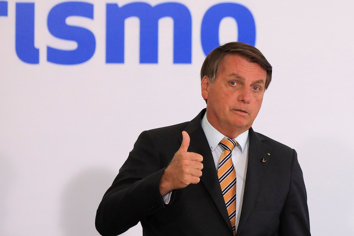 Presidente Jair Bolsonaro durante Cerimônia de Lançamento da Retomada do Turismo