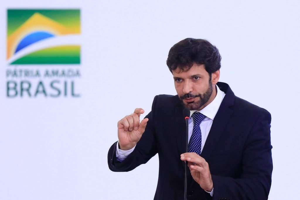 ministro do Turismo Marcelo Álvaro durante Cerimônia de Lançamento da Retomada do Turismo de Lançamento da Retomada do Turismo