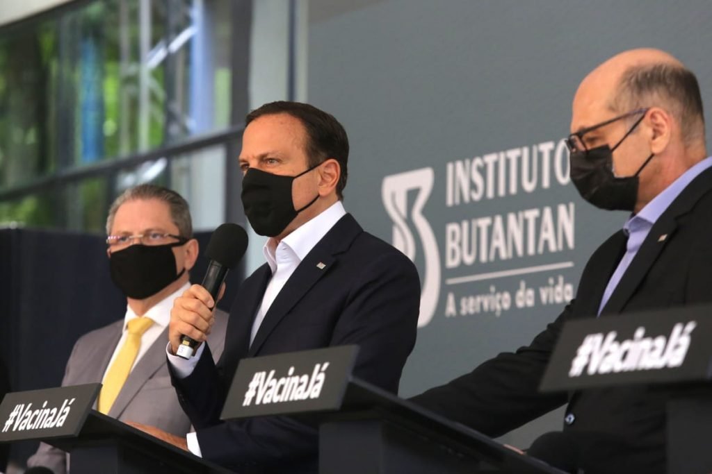 Coletiva do governador de São Paulo, João Doria, sobre a Coronavac