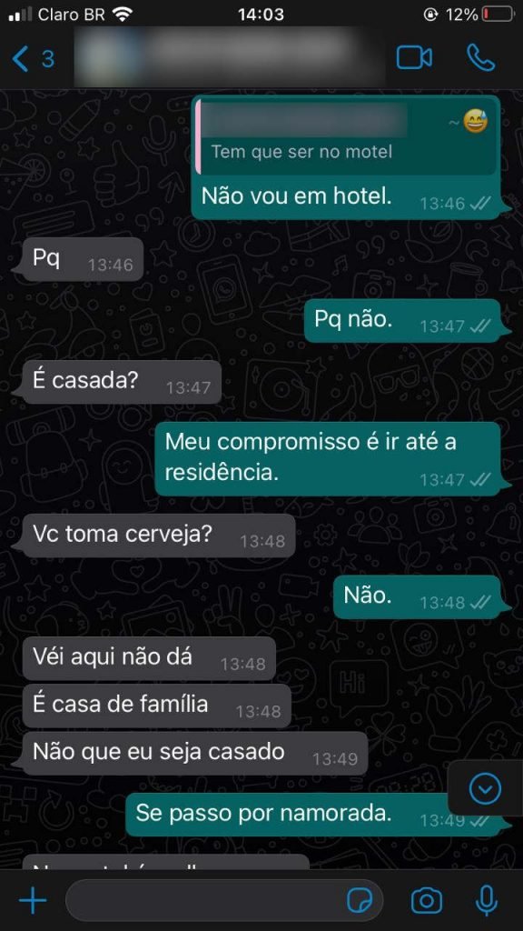 print de conversa