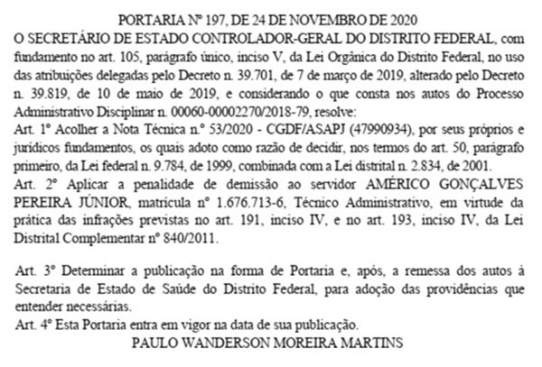 Extrato DODF 30/12/2020