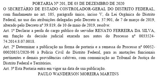 Extrato DODF 30/12/2020