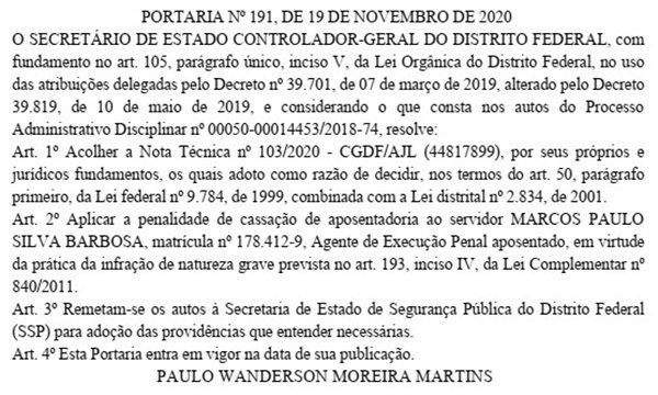 Extrato DODF 30/12/2020