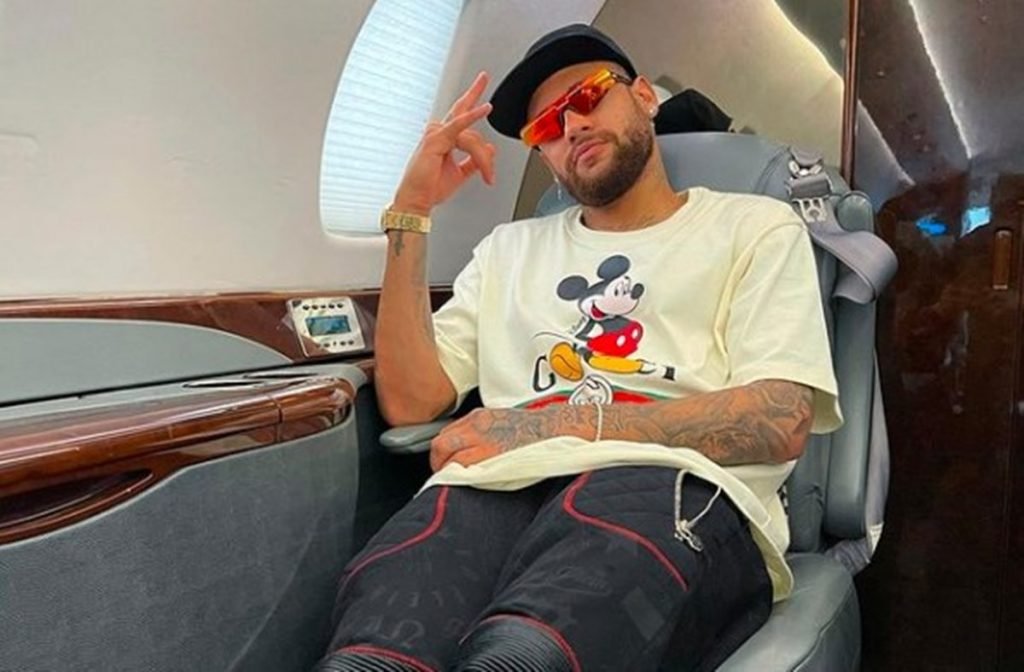 Neymar no jatinho