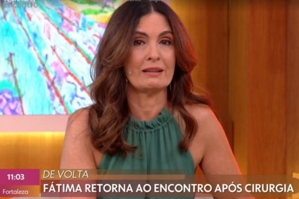 Fatima Bernardes se emociona ao voltar para televisão