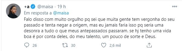 Maisa Silva no Twitter