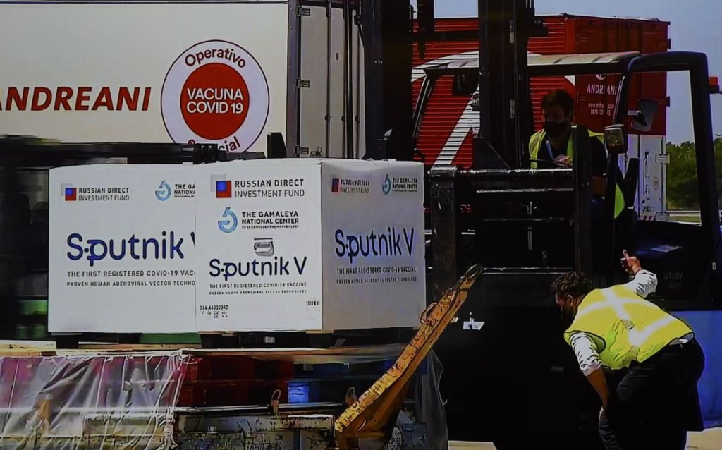 Chegada da vacina Sputnik V na Argentina