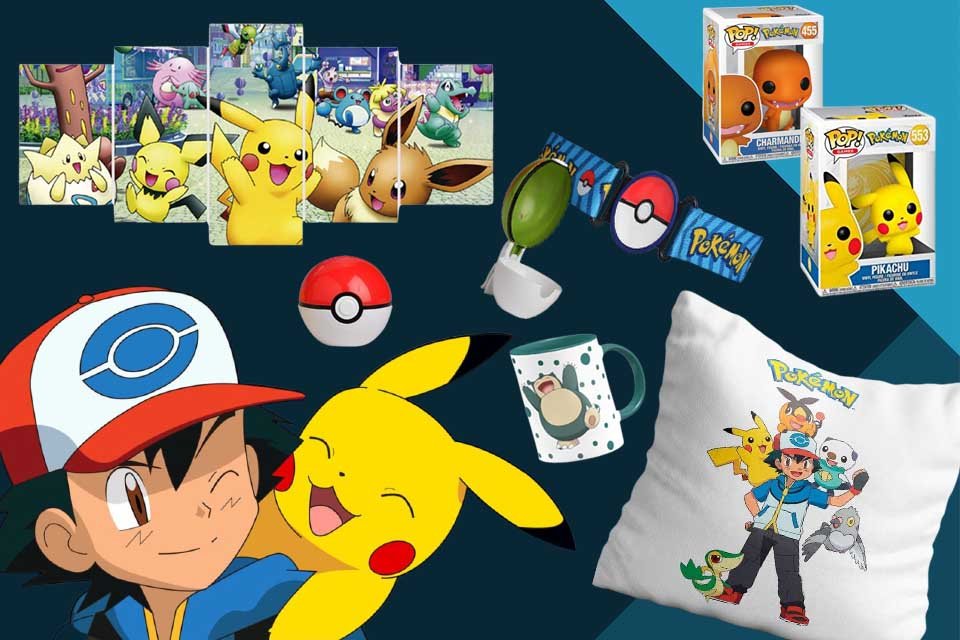 Bonecos Pokémon Colecionáveis com Pokébola