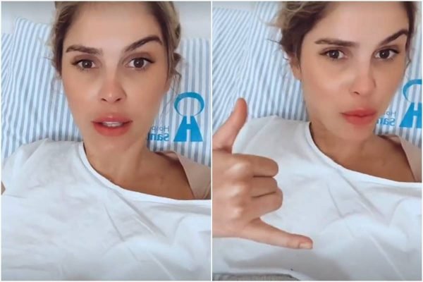 Bárbara Evans em cama de hospital