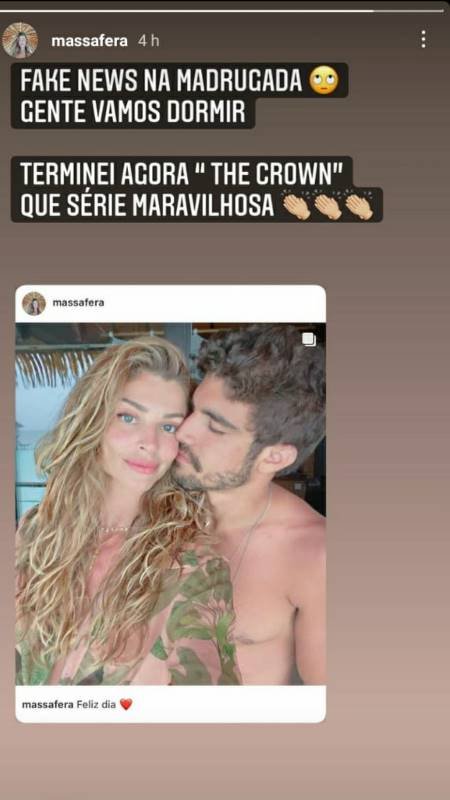 Post de Grazi Massafera e Caio Castro