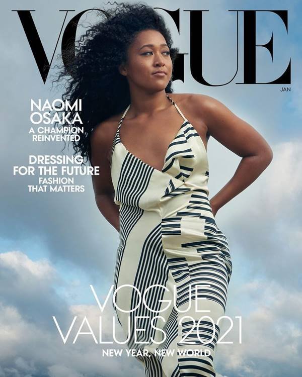 Naomi Osaka na capa da Vogue US janeiro de 2021