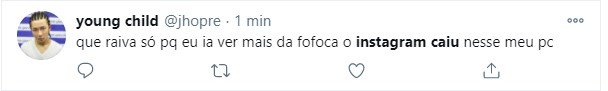 Tweet sobre Instagram