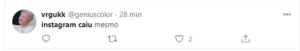 Tweet sobre Instagram