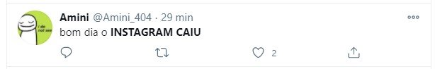 Tweet sobre Instagram