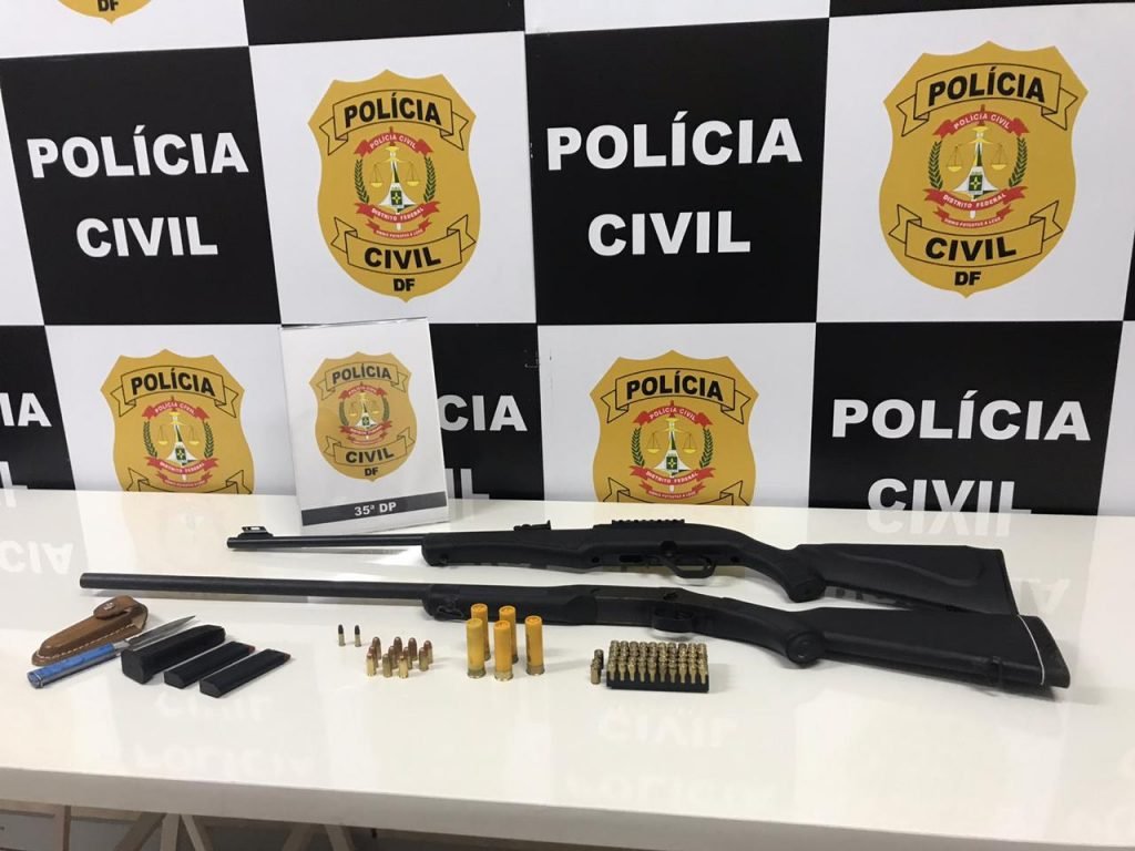 pcdf encontra armas e munição em casa de acusado de homicidio no DF