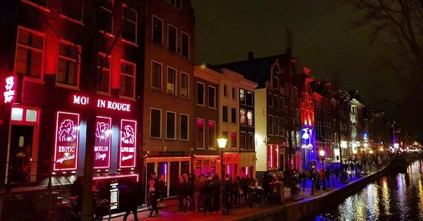 Amsterdam – red light street district – amsterdã – prostituição