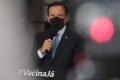 O governador de São Paulo João Doria, em coletiva sobre as restrições contra o coronavírus no estado.