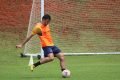 Milton Júnior, em seu primeiro treino com a camisa do Brasiliense