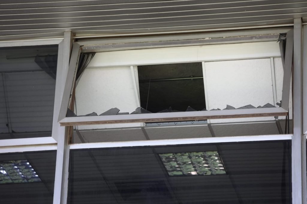 Estragos causados no Palácio do Buriti após forte chuva