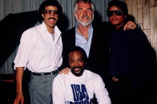 Lionel Richie, Kenny Rogers, Michael Jackson, Quincy Jones